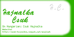 hajnalka csuk business card